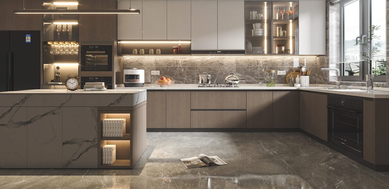 modern-luxury-kitchen-design steel vs wood kitchen